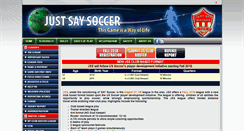 Desktop Screenshot of justsaysoccer.com